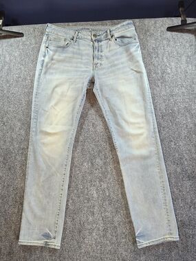 American Eagle Straight Jeans Mens 34 Light Wash Denim Casual Pants